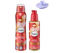 Set de 2 piezas: Balea Desodorante Spray Perfume "Glamorous Moment", 150 ml + Aceite corporal Perfume "Glamorous Moment", 100 ml + Bonus: 1 x Esponja de silicona