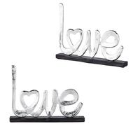 Set De 2 Piezas Love Dekoaufsteller Dekoobjeto Plata Amour -15-