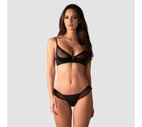 Set De 2 Piezas Transparentes Con Varilla Y Tanga De Tul Obsessive Stelisa