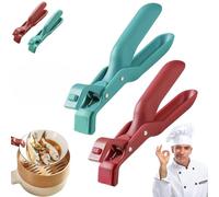 Set de 2 Pinzas Antiquemaduras Multiusos, Pinzas para Freidora de Aire y Horno, Clip Antideslizante de Silicona Resistente al Calor, Pinza para Platos y Cuencos Calientes, para Cocina y Microondas