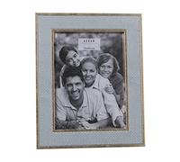 Set de 2 Portafotos para fotografia de 15x20cm en melamina y Terciopelo en Dorado y Azul Claro 22x27x1,7cm