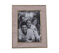 Set de 2 Portafotos para fotografia de 15x20cm en melamina y Terciopelo en Dorado y Rosa 22x27x1,7cm