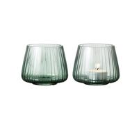Set De 2 Portavelas De Vidrio Verde Bitz Kusintha