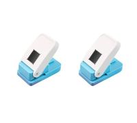 Set de 2 Punchs de Timbre Rectangulaire 1x0.8 pouces, Punchs à Levier pour Papier, Scrapbooking et Créations Artistiques