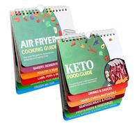 Set de 2 Recordatorios Magnéticos para Freidora de Aire y Dieta Keto - Tabla de Tiempos de Cocción y Tabla de Ingredientes Keto - Accesorio Compatible con Todos los Modelos
