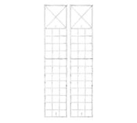 Set de 2 rejas trigo para plantas trepadoras metal blanco antiguo 1x40x198 cm