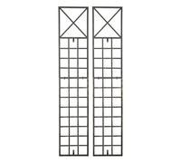 Set de 2 rejas trigo para plantas trepadoras metal bronce 1x40x198 cm