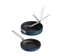 Set de 2 sartenes antiadherentes space folding handle ceramic non-stic
