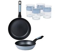 Set de 2 sartenes San Ignacio Ø20 y Ø26 cm +Juego de 4 Vasos de 0,5L