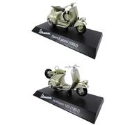 - Set de 2 Scooters en Miniatura de colección 1/18 compatibles con Piaggio Vespa Sport 6 Giorni + Hoffmann 125-16+44