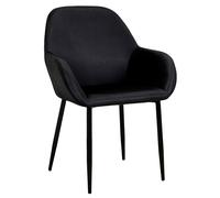 Set de 2 sillas de comedor giulia de 85x55,7x59 cm en color negro