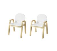 SoBuy KMB24-Wx2 Set de 2 Sillas Infantiles Silla para Niños con 4 Alturas de Asiento Diferentes 23-35 cm ES