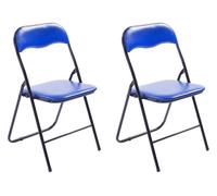 Set de 2 sillas plegables felix plástico azul/negro 45x45x78 cm