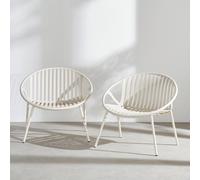 Set de 2 sillones de jardín beige