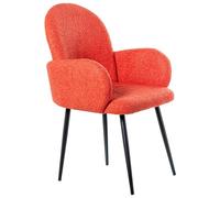 Set de 2 sillones de Metal y Tela en Caldera y Negro 64x66x89 cm