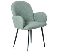 Set de 2 sillones de Metal y Tela en Verde y Negro 64x66x89 cm