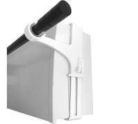 Set de 2 soportes para barras de cortina, sin perforación ni pegado, fijación en cajón para persianas, altura 14-24 cm, para barra de cortina D20-28 mm, color blanco, calidad francesa