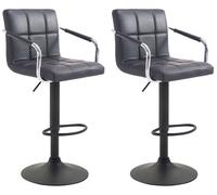 Set de 2 taburete de bar - lucy v2 - simil cuero 112x54x46 cm