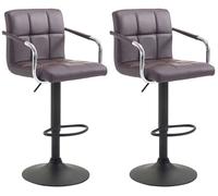 Set de 2 taburete de bar - lucy v2 - simil cuero 112x54x46 cm