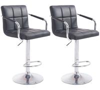 Set de 2 taburete de bar - lucy v2 - simil cuero 112x54x46 cm