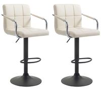 Set de 2 taburete de bar - lucy v2 - simil cuero 112x54x46 cm