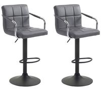 Set de 2 taburete de bar - lucy v2 - simil cuero 112x54x46 cm