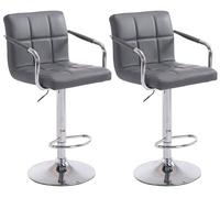 Set de 2 taburete de bar - lucy v2 - simil cuero 112x54x46 cm