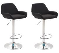 Set de 2 taburetes braga en tela 51x52x89 cm