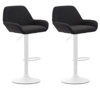 Set de 2 taburetes braga en tela 51x52x89 cm