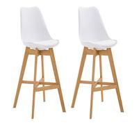 Set de 2 taburetes cannes ~ asiento en polipropileno 48x56x112 cm