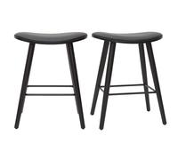 Set de 2 taburetes de cocina de diseño negro 65 cm MEADOW