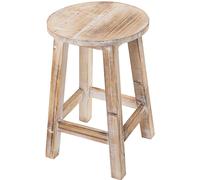 Set de 2 taburetes de Madera en Blanco decape 30x32x48 cm