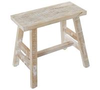 Set de 2 taburetes de Madera en Blanco decape 45x22x48 cm
