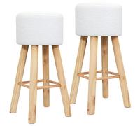 Set de 2 taburetes freya de 30x68x30 cm en color blanco