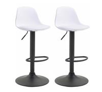 Set de 2 taburetes kiel tapizado de cuero sintético 43x39x82-104 cm
