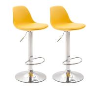 Set de 2 taburetes kiel tapizado de cuero sintético 43x39x82-104 cm