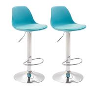 Set de 2 taburetes kiel tapizado de cuero sintético 43x39x82-104 cm