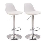 Set de 2 taburetes kiel tapizado de cuero sintético 43x39x82-104 cm