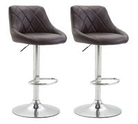 Set de 2 taburetes lazio tapizado en simil cuero 49x46x83-104 cm