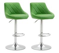 Set de 2 taburetes lazio tapizado en simil cuero 49x46x83-104 cm