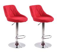 Set de 2 taburetes lazio tapizados en tela 49x46x83-104 cm