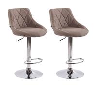 Set de 2 taburetes lazio tapizados en tela 49x46x83-104 cm