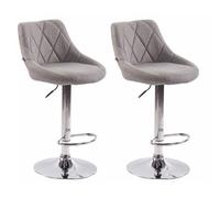 Set de 2 taburetes lazio tapizados en tela 49x46x83-104 cm