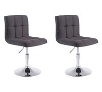 Set de 2 taburetes lounger palma v2 en tela negro 49x44x74 cm