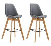 Set de 2 taburetes metz en simil cuero 112x48x56 cm