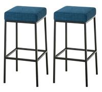 Set de 2 taburetes montreal en tela 85x37x37 cm