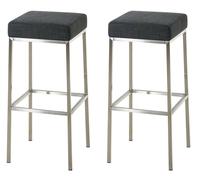 Set de 2 taburetes montreal en tela 85x37x37 cm