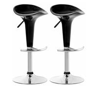 Set de 2 taburetes saddle madera negro 37x37x87 cm