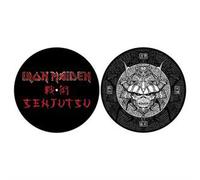 Set De 2 Tapetes De Vinilo Licenciados De Iron Maiden Para Tocadiscos