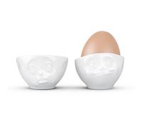 Set De 2 Tazas De TV Huevos Blancas Y Deliciosas